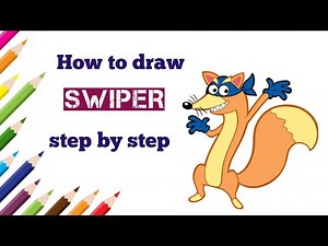 How to draw swiper from Dora the explorer| step by step | Kids drawing