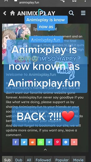 I cannot believe this! it's just new so don't expect all your anime but I'm so happy it's back , remember it's now known as Animixplay.fun 🥹❤️ #animixplay #anime #weebs #GenshinImpact34 #zdyak_star #viral #animetiktok #animixplayshutdown