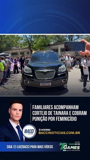 O cortejo de despedida de Tainara Souza Santos, de 31 anos, teve início agora pouco no Cemitério São Pedro, na Vila Alpina, zona leste de São Paulo. Familiares, amigos e integrantes de movimentos de apoio a vítimas de violência acompanharam o momento marcado por comoção, silêncio e pedidos por justiça. Tainara morreu na véspera de Natal, após passar cerca de 25 dias internada, em decorrência das graves sequelas do atropelamento ocorrido no fim de novembro, quando foi arrastada por quase um quilô