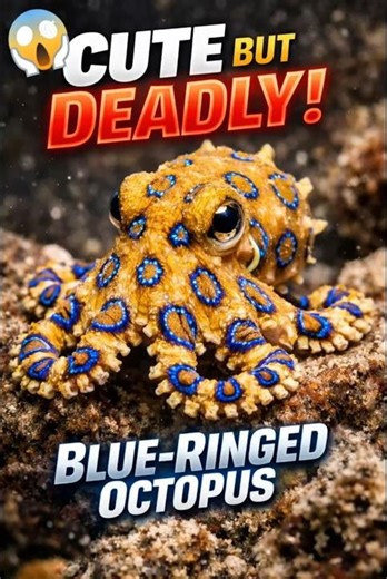 The Ocean's Most Venomous Animal Looks... Adorable 🐙 #DeadlyAnimals #MarineBiology #facts