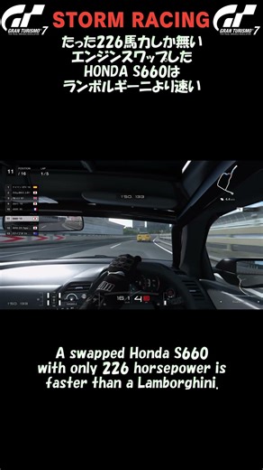 【GT7攻略】226馬力のエンジンスワップしたHONDA S660でWTC600を勝つ！【グランツーリスモ7】 #shorts
