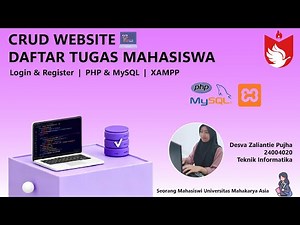 Tutorial CRUD PHP MySQL | Website Daftar Tugas Mahasiswa + Login Register