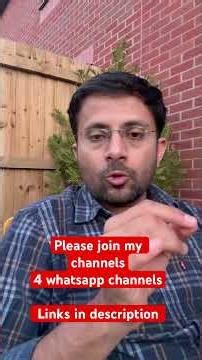 Please join my whatsapp channels for more information