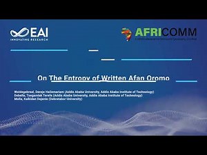 On The Entropy of Written Afan Oromo