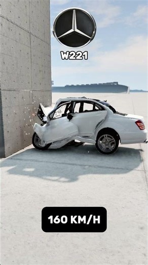 Crash Test 🔥🚗 Mercedes Benz W221 #recommended #crashtest #mercedes