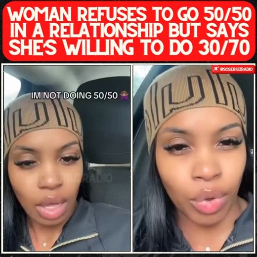 SSZRADIO ©️ on Instagram: "Woman rejects 50/50 split with a man but claims she’s okay with 30/70 🫢 Thoughts on this 🤔⬇️ #relationshiptips #billsonbills #foryouu"