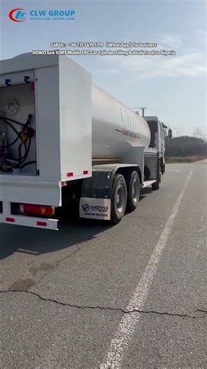 HOWO 10MT 10 Tons 20,000Lites LPG Refilling Tank Truck for LPG Gas Storage Station Tank Filling