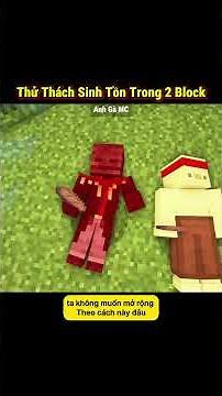 Thử Thách Sinh Tồn Chỉ Trong 2 Block ??! 🤣 - Tập 1190 #shorts #minecraft