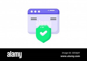 Web browser protection, secure website video design, secure shield with webpage