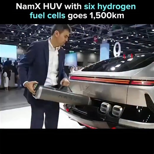 SciTech-insider on Instagram: "🚀 Just 5 seconds to refuel. 1,500 km to explore. Meet the NamX HUV—a hydrogen-powered car changing the game. With a main tank + 6 swappable hydrogen capsules, it delivers up to 500hp and emits only water vapor. Could this be the future of clean driving? 👀 Credit: @namx_official / Paris Auto Show --- #hydrogencars #cleanenergy #futuremobility #namxhuv #sustainabletransport"
