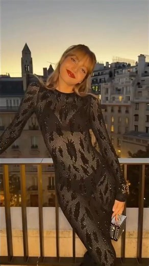 Lisa (BLACKPINK) Stuns in See-Through Black Dress on Balcony 😍✨