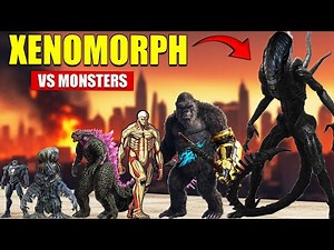 Xenomorph vs Giant Monsters | 3D Monster Size Comparison 2025