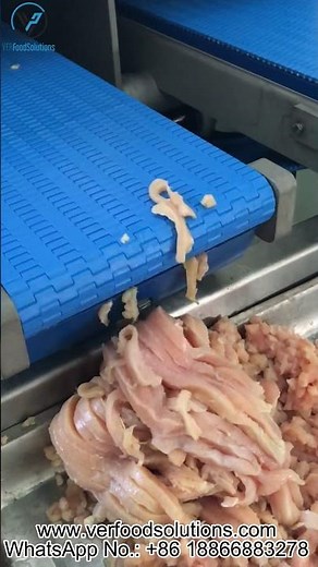 2D Intelligent Cube Dicer Machine Chicken Breast Strip Cutting Test for Brazil Customer