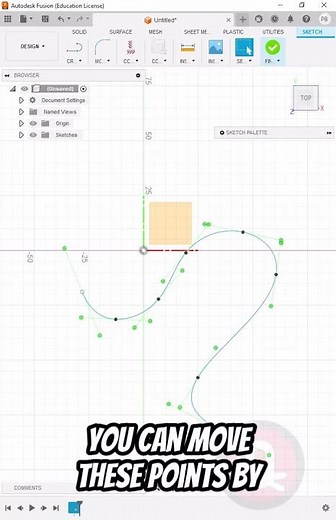 Fusion 360: Fit Point Spline Tool #3dprinting #fusion360tutorial #fusion360