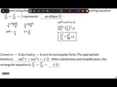 Convert Between Parametric and Rectangular form | AP Precalculus 
