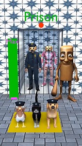 Cat, Chicken cute Vs Dog cute? Which animal can rescue Police Dog from prison? #cat #dog #shortsvideo #doglover #doglovers | rox tv