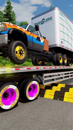 BeamNG.drive Truck vs Reverse Speed Bump E477