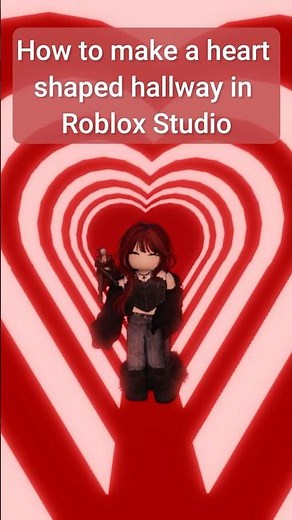 How to make a heart-shaped hallway in Roblox Studio #creations #roblox #robloxgamedesign #tutorial