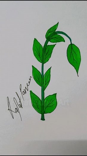 How to draw leaf drawing tutorial step by step ‪@RafatSuperart‬ #drawing #easydrawing #art