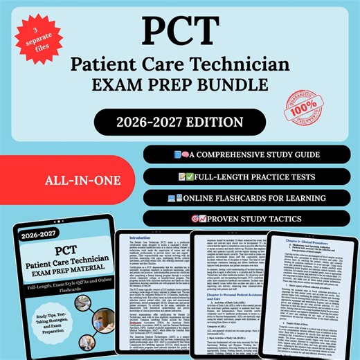 PCT Exam Prep Bundle 2026 | Patient Care Technician | Patient Care Tech Study Notes | Patient Care Technician Study Guide | PCT Study Guide - Etsy