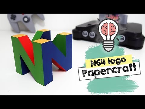 DIY Nintendo 64 cubic logo 3D [ decor geek / nerd / gamer ]