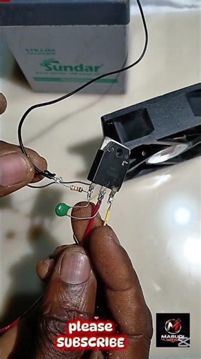 Simple Temperature Sensor Fan circuit Using NTC Themistor (DIY)