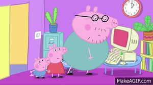 Peppa Pig - Daddy Pig, computer expert (clip) on Make a GIF