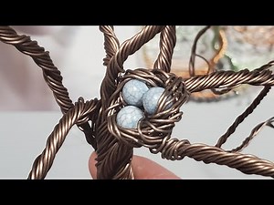 How to make wire birds nest ‪@odinseyeart‬