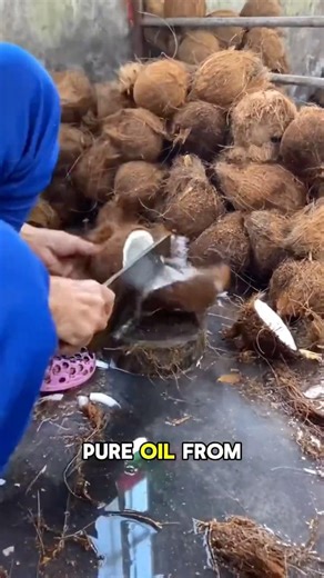 This is How Pure Coconut 🌴 Oil is Made #coconut #oil