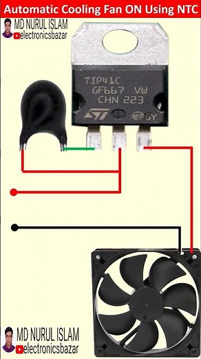 How to Make a Temperature Controlled Fan Using Thermistor || Automatic Cooling Fan On Off Using NTC