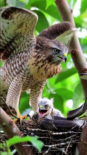 Hawk vs Cobra: Intense Close-Up Battle Inside the Nest | Nature’s Fiercest Moments