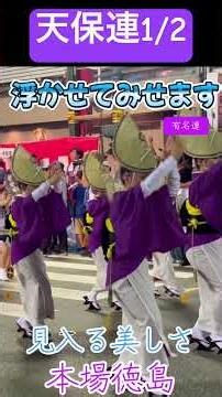 見入る中毒性☆阿波踊り天保連☆前半1/2徳島本場☆有名連。400年の歴史と伝統 掛け声