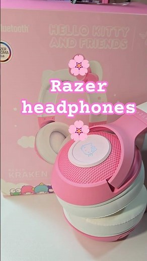 Razer hello kitty & friends headphones 🤩 #razer #gaming #hellokitty #tech #headphones
