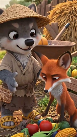 Gray Wolf vs Red Fox – Epic Battle! #farmlife #3danimation #animation #farm #cartoon #greywolf #wolf