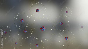 Atom anatomy, Atomic model or structure , electrons orbiting the nucleus particles, atom and its electron cloud. Quantum mechanics and atomic, Neutrons and protons, 3d render
