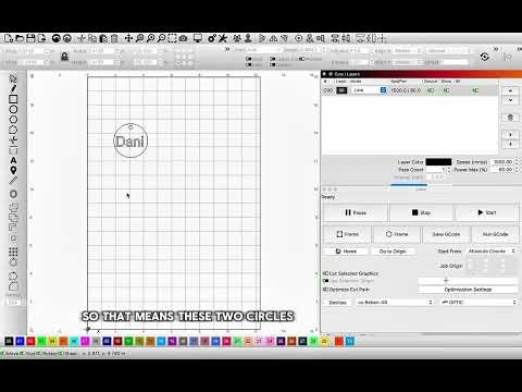 Beginner friend Lightburn tutorial for laser cutting with Omtech Polar or Co2 Laser