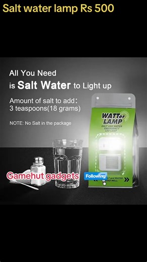 Salt water lamp Rs 500 Gamehut gadgets -follow us 59159297 - call only 59382803 - whatsapp only #headlamp #torchlight #samdracottfarrier #lightroom #ledstriplights