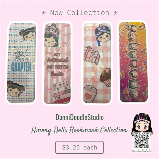 Hmong Dolls Laminated Bookmark Set | 2x6 | Holographic Overlay | Cute Kawaii Reader Gift - Etsy