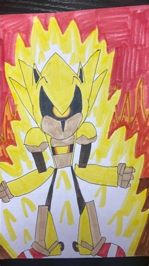 Mecha Sonic art (Friday Night Funkin Mod inspired) #sonicthehedgehog #mechasonic