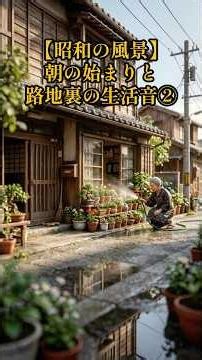 【昭和の風景】朝の始まりと路地裏の生活音・その2 #ジオラマ #ノスタルジック #子供の頃の思い出 #思い出の場所 #懐かしい風景 #癒される風景 ＃田舎の風景＃家族団らん＃路地裏の風景＃ほのぼの
