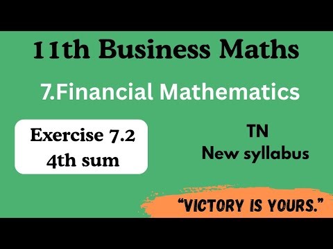 11th Business maths (chapter 7 Exercise 7.2)sum no 4.