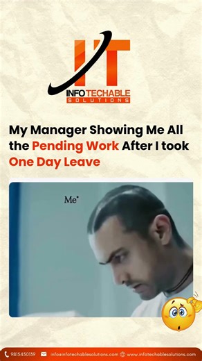 When Manager Shows All Pending Work After 1 Day Leave 😭😂 #officehumorcorporatelife #officememes