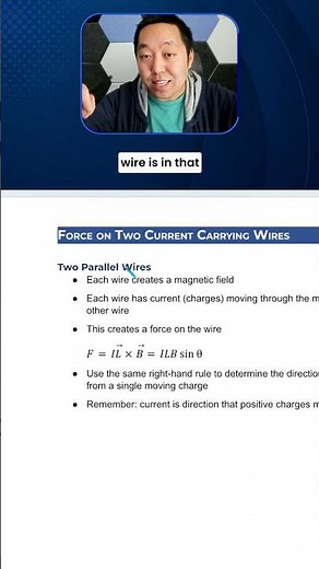 Magnetic Force Between Two Wires Explained in 30 Seconds ⚡ #shorts