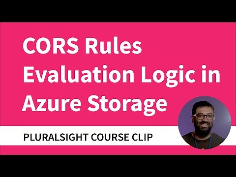 How Azure Evaluates CORS Rules for Storage
