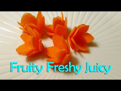 First Time Of Carrot Flower Cutting & Carving - Carrot Cutter