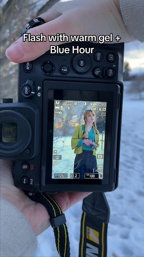 It was a gloomy day but I still wanted to get that magical “sunset” look so I used my @Godox official AD100 with a warm gel at 1/8p power combined with @Nikon Canada Z8 Z 85mm 1.2 S This was actually my first time using Nikon gear and I’m impressed! What do you think? Model @lalita #irenerudnyk #photography #portrait #photoshootideas #flashphotography