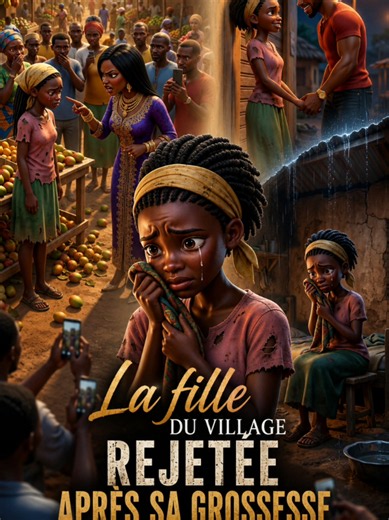 La fille du village rejetée après sa grossesse — Partie 03 Résumé de l’histoire Après la mort brutale de sa mère, Amina, une adolescente pauvre vivant dans un village africain, tente de survivre seule en vendant des fruits au marché. Elle tombe amoureuse de Junior, le fils élégant d’un commerçant riche du village. Leur histoire devient intense et passionnée jusqu’au jour où Amina découvre qu’elle est enceinte. Quand la nouvelle éclate, Junior nie tout devant tout le monde sous la pression de sa 