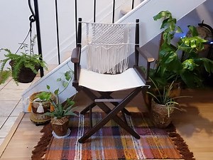 DIY Director's Chair with Macramé Knots Tutorial
