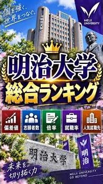 明治大学総合ランキング #ランキング #大学 #大学受験