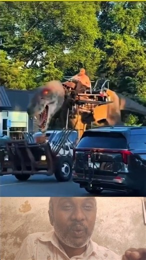 Dinosaur-shaped vehicle #Dinosaur #TRex #Jurassic #Animatronic #Ama #Vehicles #Trending #Viral #C...